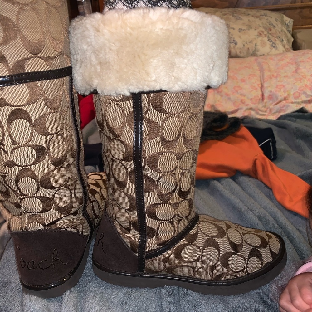 Authentic Coach fur boots
